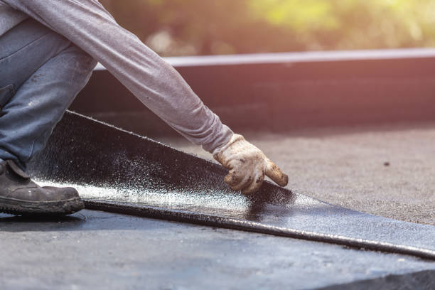 Professional Waterproofing technician working in Cedar Springs, MI